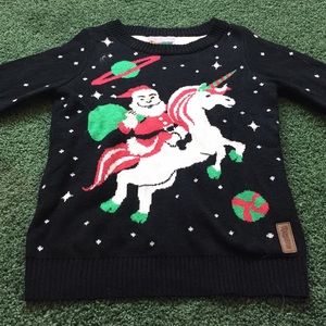 Ugly Christmas Unicorn Santa Sweater